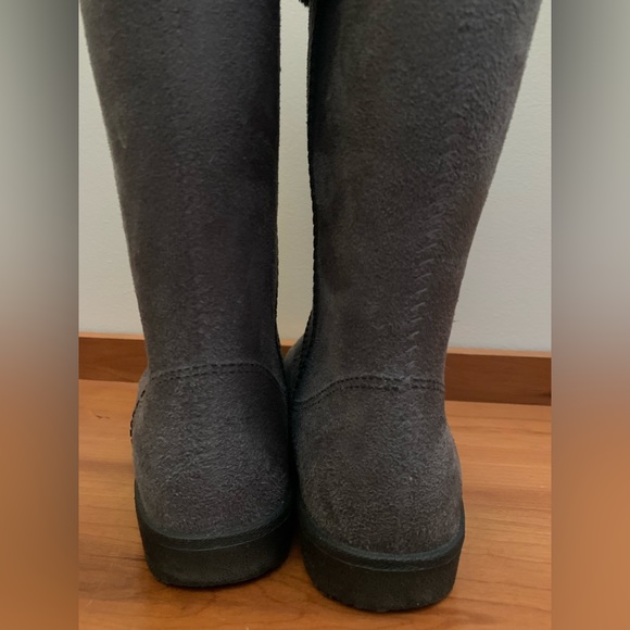 Electric Karma Dakota Rain Boot Pewter Waterproof Ultra Suede Sz 7 - Picture 4 of 9